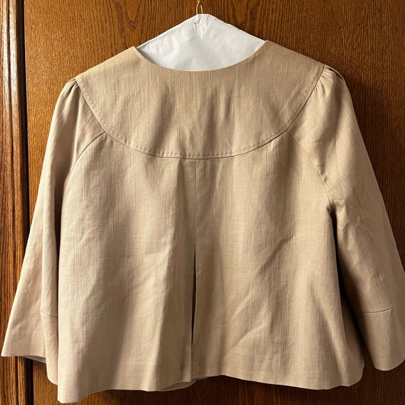 Apt. 9 Neutral Tan Cropped Pocket Jacket - Picture 5 of 7